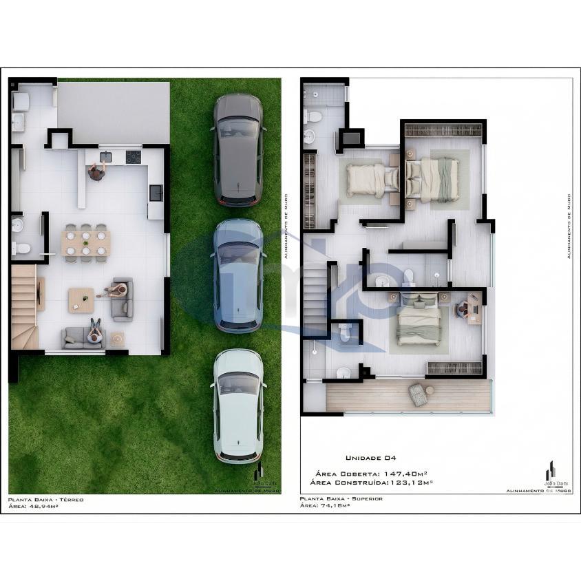 Sobrado, 3 quartos, 123 m² - Foto 2