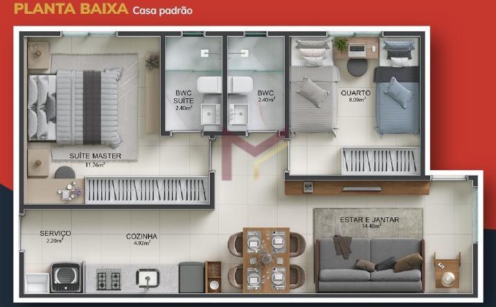 Casa de Condomínio, 2 quartos - Foto 10