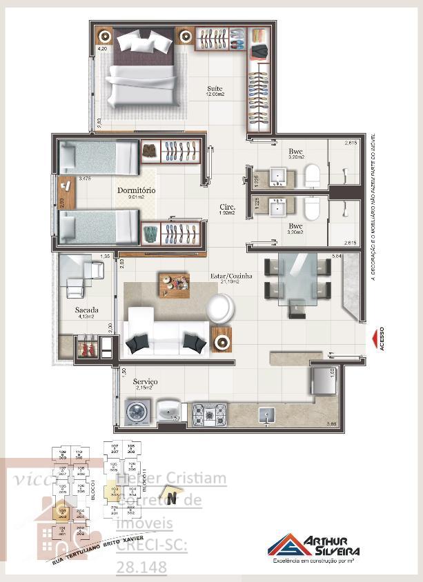Apartamento, 2 quartos, 61 m² - Foto 14