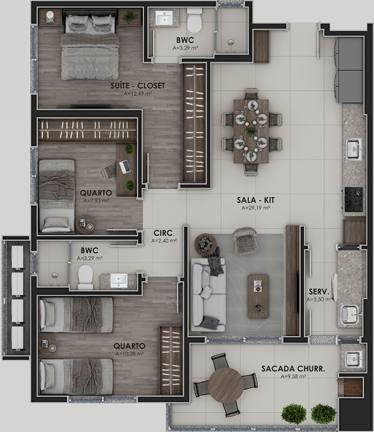 Apartamento, 3 quartos, 95 m² - Foto 25