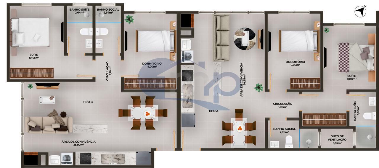 Apartamento, 2 quartos, 62 m² - Foto 33