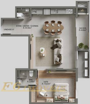 Apartamento, 1 quarto, 68 m² - Foto 13