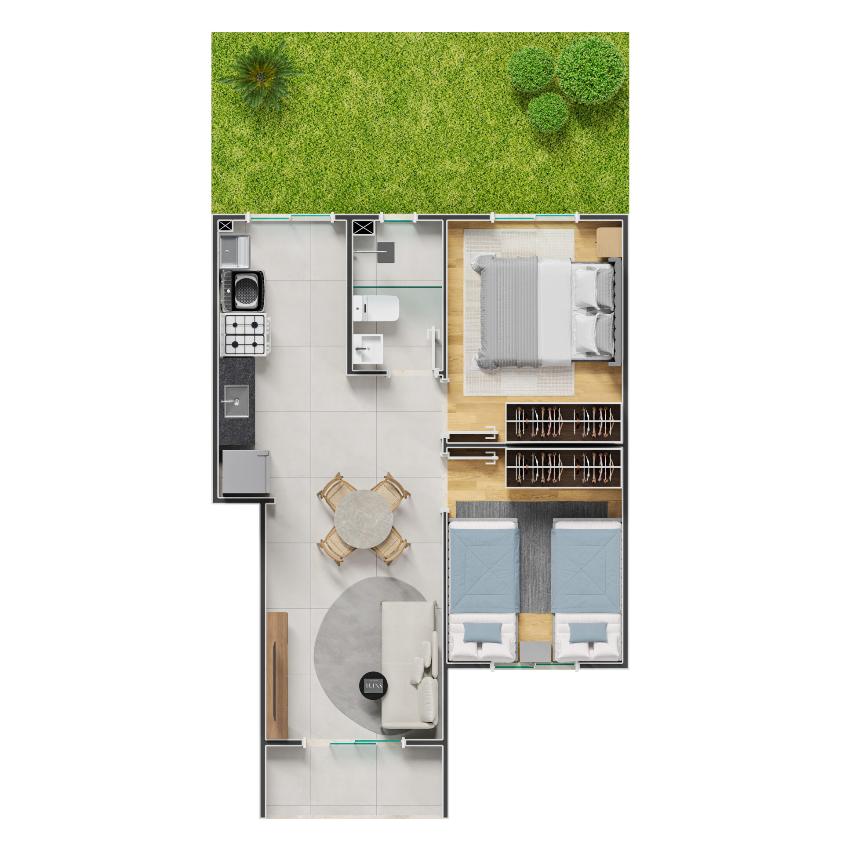 Casa de Condomínio, 2 quartos - Foto 4