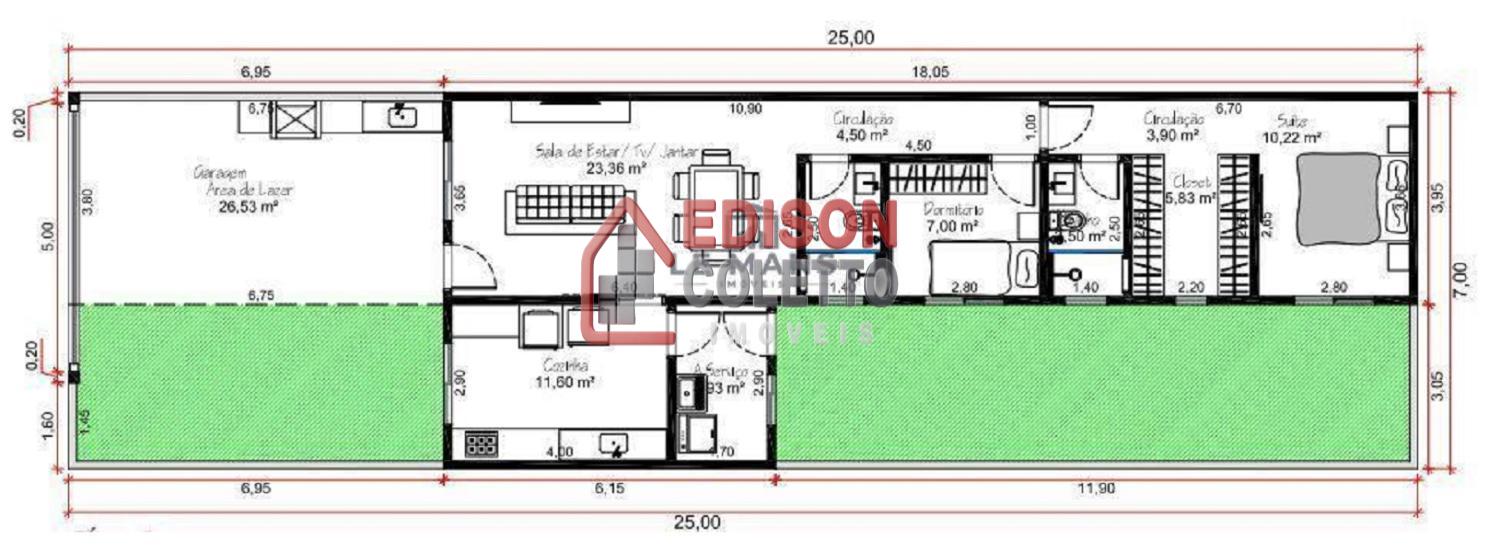 Casa, 2 quartos, 90 m² - Foto 7