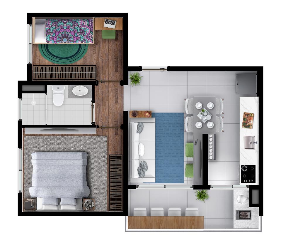 Apartamento, 2 quartos, 34 m² - Foto 13