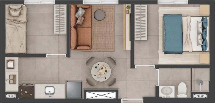 Apartamento, 2 quartos, 37 m² - Foto 17