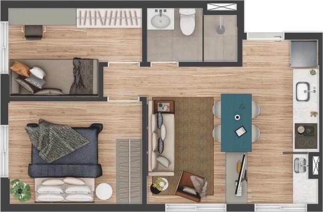 Apartamento, 2 quartos, 37 m² - Foto 18