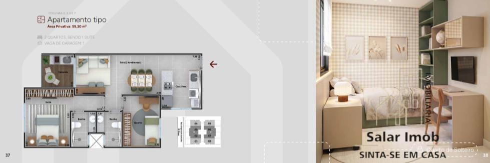 Apartamento, 2 quartos, 59 m² - Foto 4
