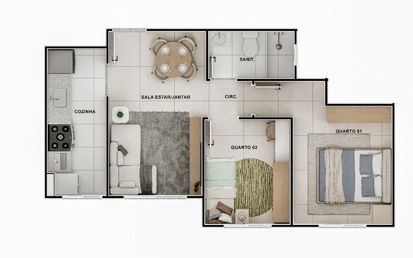 Apartamento, 2 quartos - Foto 5